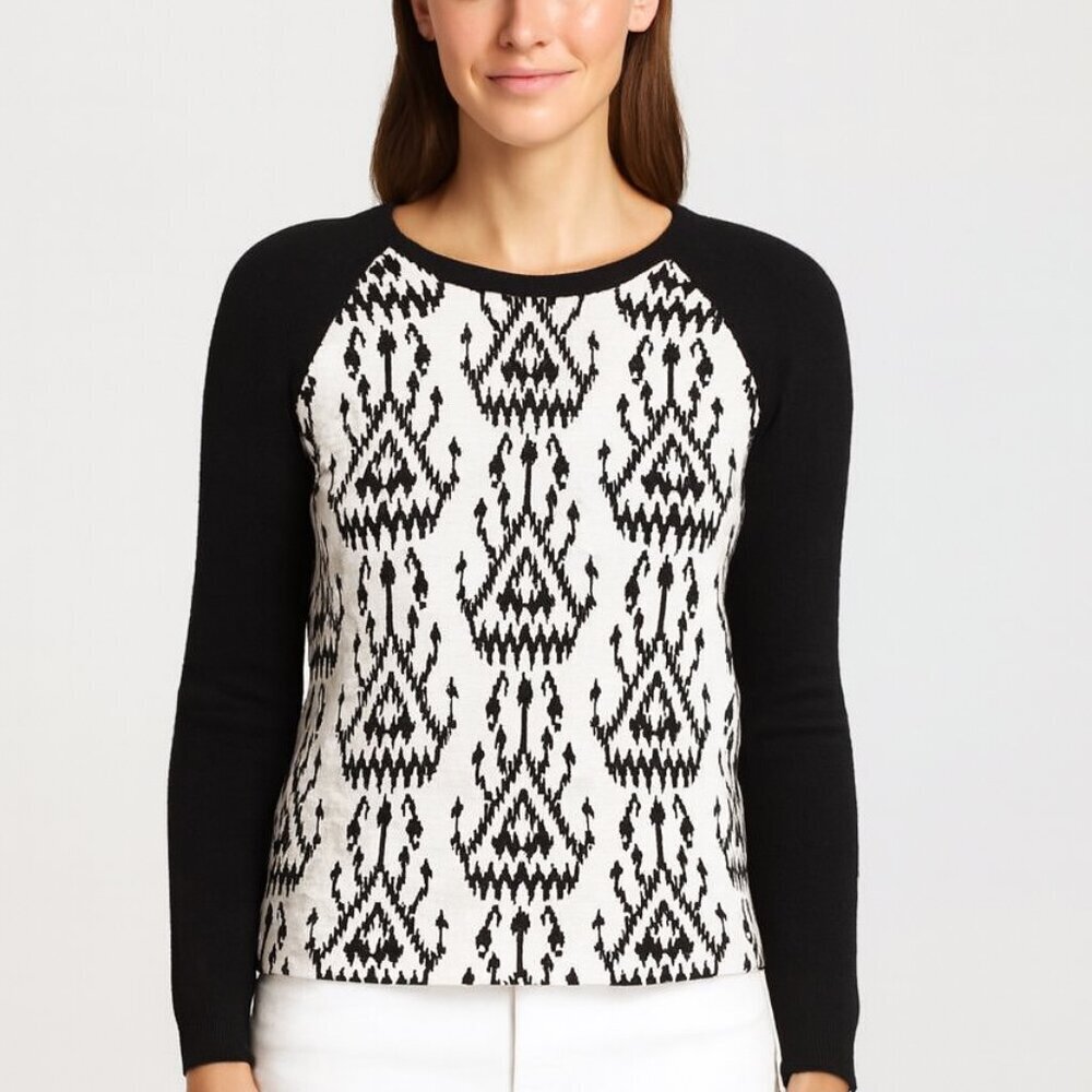 J. McLaughlin | Ikat Print Boxy Sweater